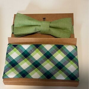 New in Box - Burma Bibas Bow tie & pocket square